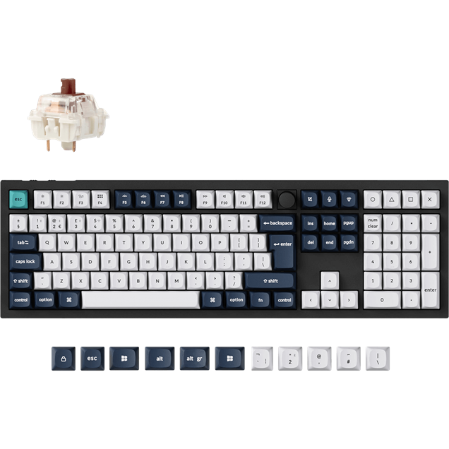 Keychron Q6 Max UK Full Size Mechanical Keyboard Brown Switch